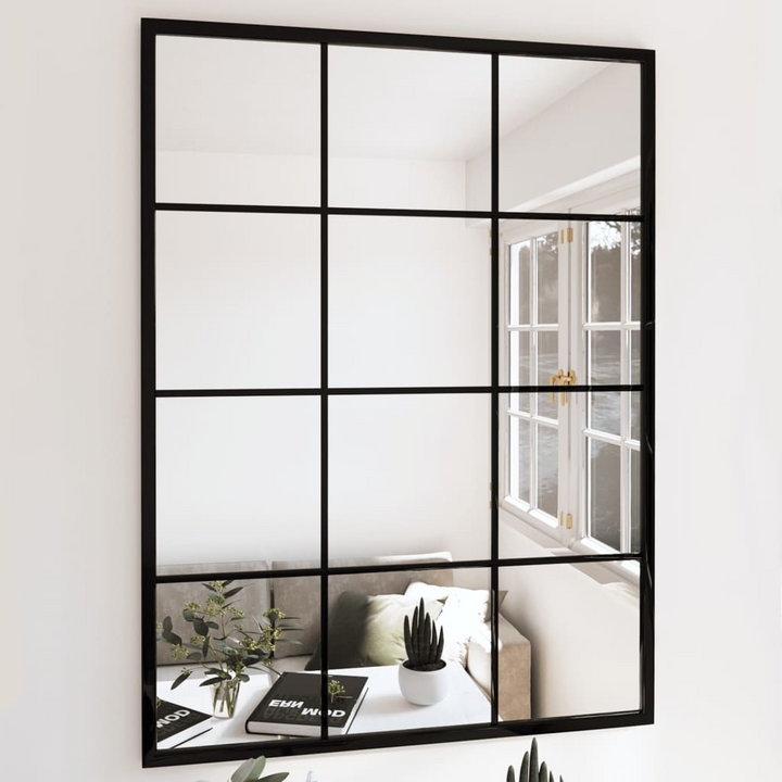 Set of 3 Black Wall Mirrors - 80x60 cm Metal Frame - Sleek & Functional Home Decor - Premium  from Home Treasures - Just £223.99! Shop now at Home Treasures