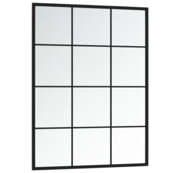 Set of 3 Black Wall Mirrors - 80x60 cm Metal Frame - Sleek & Functional Home Decor - Premium  from Home Treasures - Just £223.99! Shop now at Home Treasures