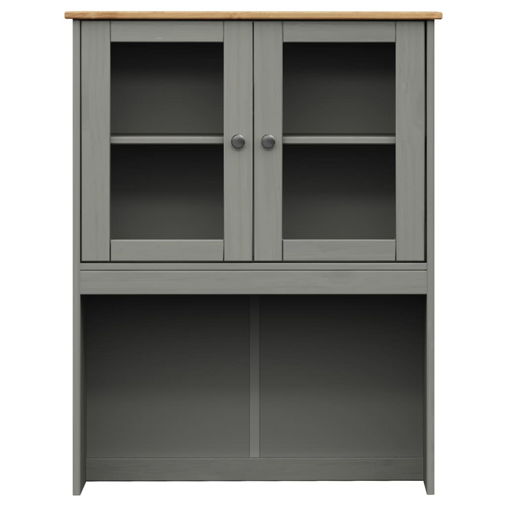 VIGO Highboard in Grey - Solid Pine Wood, 80x40x176 cm, Elegant Design and Ample Storage - Premium  from Home Treasures - Just £308.99! Shop now at Home Treasures