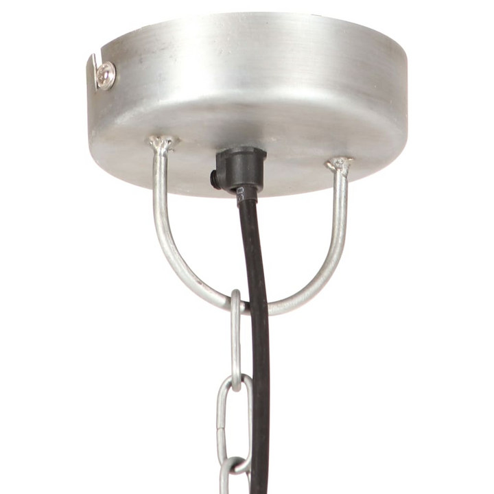 Stylish Hanging Lamp - 25W Silver Round | 48cm E27 Bulb Socket | Industrial Design - Premium  from Home Treasures - Just £77.99! Shop now at Home Treasures