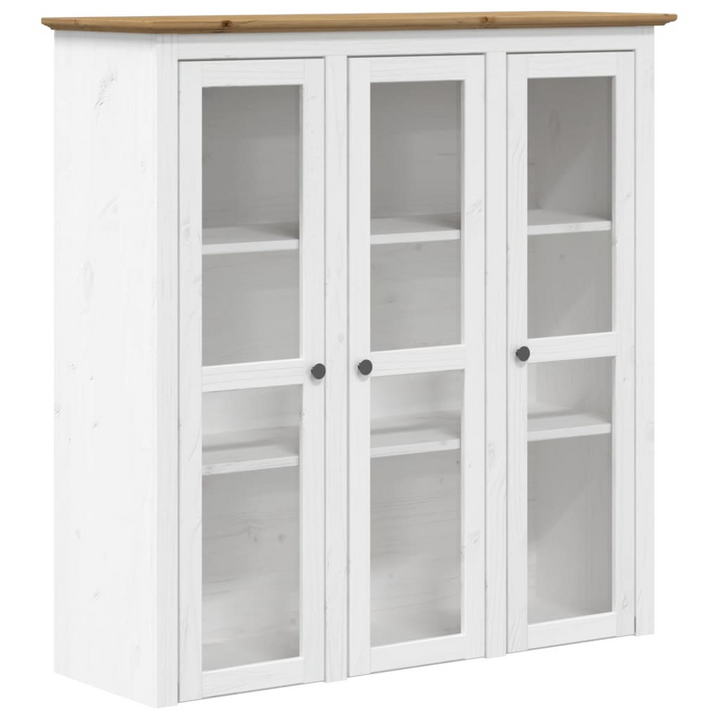 BODO Highboard - Solid Pine Wood, French Style Cabinet, White & Brown, 115.5x43x200.5 cm - Premium  from Home Treasures - Just £520.99! Shop now at Home Treasures