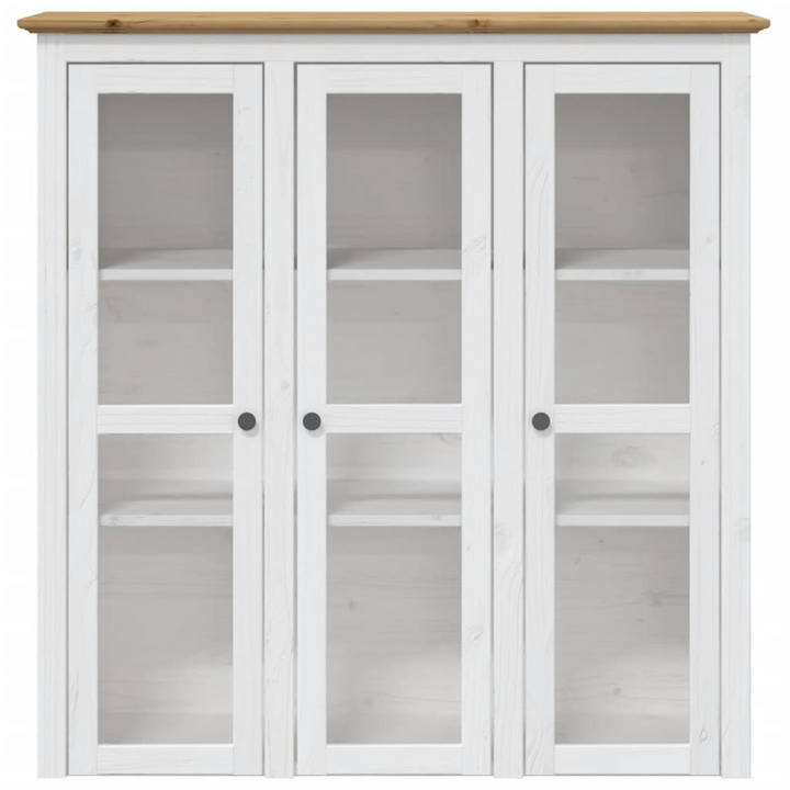 BODO Highboard - Solid Pine Wood, French Style Cabinet, White & Brown, 115.5x43x200.5 cm - Premium  from Home Treasures - Just £520.99! Shop now at Home Treasures