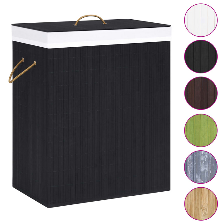 Bamboo Laundry Basket Black 83 L - Stylish & Functional Storage Solution - Premium  from Home Treasures - Just £33.99! Shop now at Home Treasures