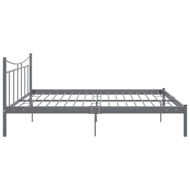 Sleek & Sturdy Grey Metal Bed Frame 200x200 cm - Modern Design for Comfortable Sleep - Premium  from Home Treasures - Just £121.99! Shop now at Home Treasures