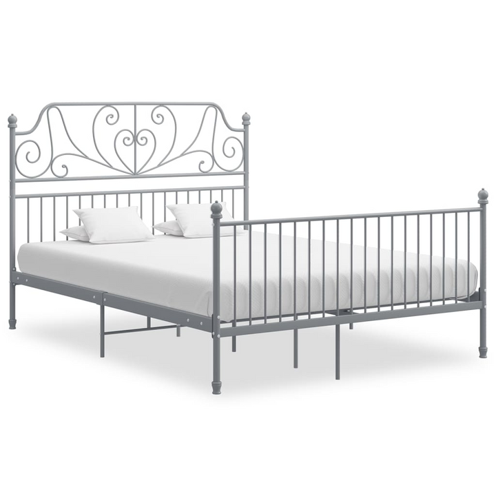 Sturdy & Stylish Metal Bed Frame - Grey, 140x200 cm | Comfort and Elegance for Your Bedroom - Premium  from Home Treasures - Just £149.99! Shop now at Home Treasures