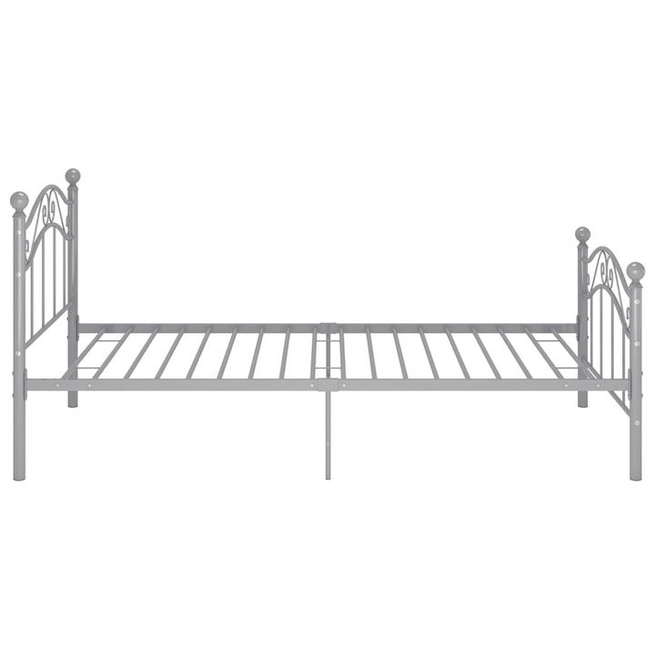 Grey Metal Bed Frame 90x200 cm – Sturdy Single Bed with Powder-Coated Finish | Modern & Durable - Premium  from Home Treasures - Just £96.99! Shop now at Home Treasures