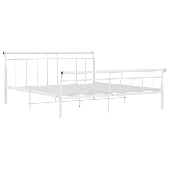 Metal Super King Bed Frame in White 180x200 cm | Modern, Sturdy & Durable | Perfect for Stylish Bedrooms - Premium  from Home Treasures - Just £105.99! Shop now at Home Treasures