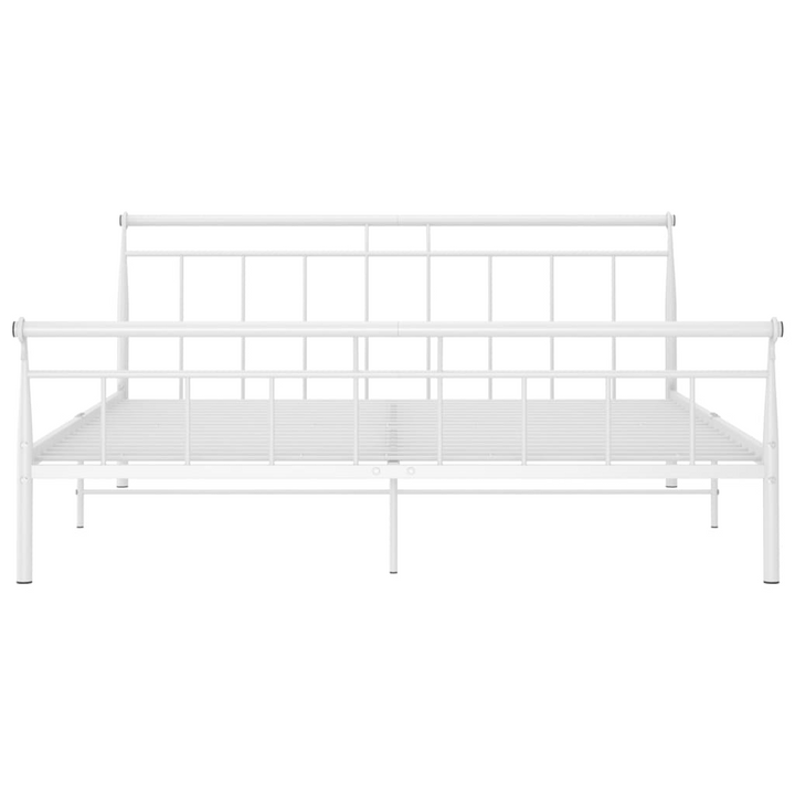 Metal Super King Bed Frame in White 180x200 cm | Modern, Sturdy & Durable | Perfect for Stylish Bedrooms - Premium  from Home Treasures - Just £105.99! Shop now at Home Treasures