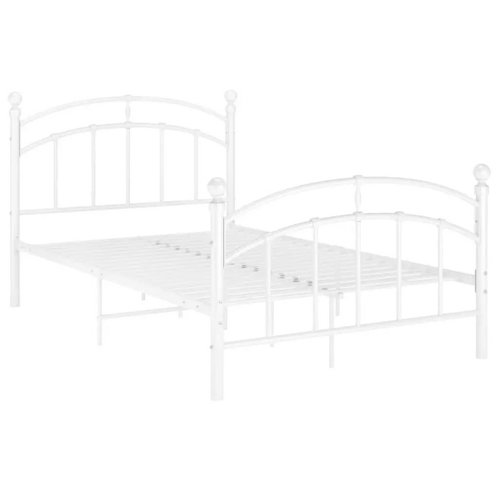 Sturdy & Durable White Metal Bed Frame 120x200 cm - Premium  from Home Treasures - Just £121.99! Shop now at Home Treasures