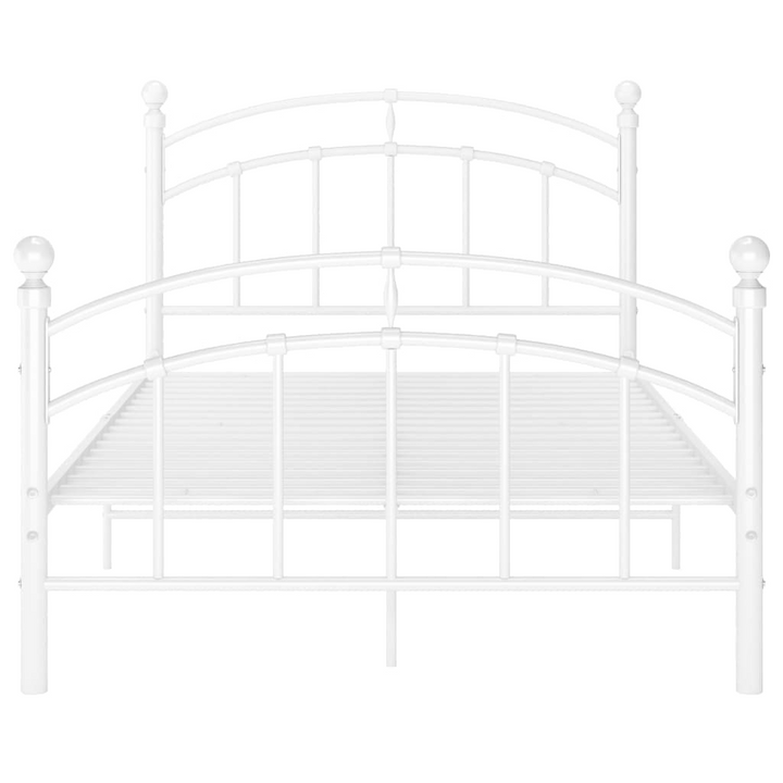 Sturdy & Durable White Metal Bed Frame 120x200 cm - Premium  from Home Treasures - Just £121.99! Shop now at Home Treasures