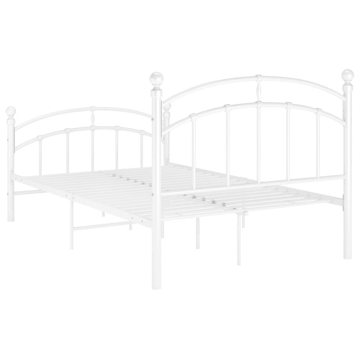 Sturdy & Durable White Metal Bed Frame 120x200 cm - Premium  from Home Treasures - Just £121.99! Shop now at Home Treasures