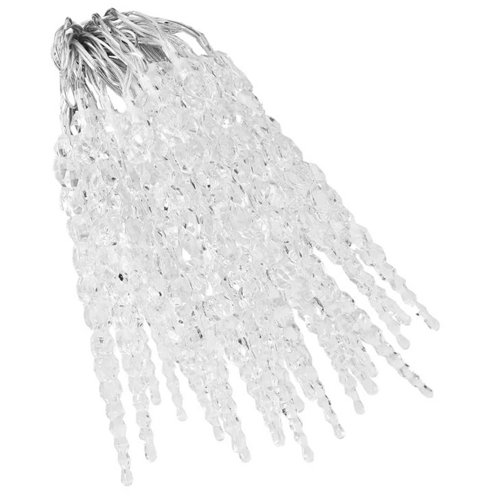 Christmas Icicle Lights 40pcs Cold White Acrylic with Remote Control - Outdoor & Indoor Decor - Premium  from Home Treasures - Just £29.99! Shop now at Home Treasures