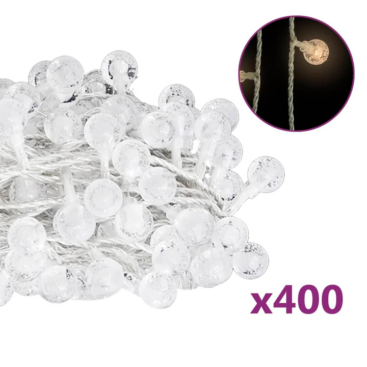 Globe Fairy String Lights - 40m | 400 LED | Warm White | 8 Lighting Modes for Indoor & Outdoor Decor - Premium  from Home Treasures - Just £39.99! Shop now at Home Treasures