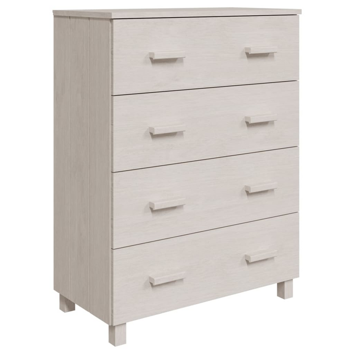 HAMAR White Solid Wood Pine Sideboard with 4 Drawers - 79x40x103.5 cm | Elegant & Durable Storage Solution - Premium  from Home Treasures - Just £163.99! Shop now at Home Treasures