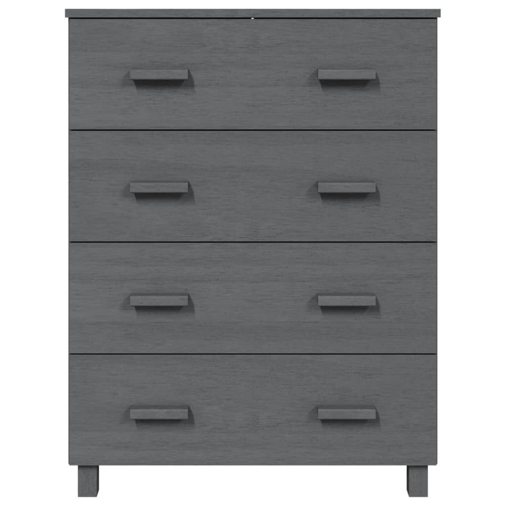 HAMAR Sideboard in Dark Grey | Solid Pinewood Cabinet with 4 Drawers | Modern Highboard Storage Unit - Premium  from Home Treasures - Just £166.99! Shop now at Home Treasures