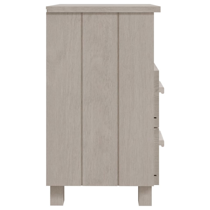 HAMAR Set of 2 Bedside Cabinets in White, 40x35x62 cm, Solid Pine Wood Nightstands with 2 Drawers and Open Compartment - Premium  from Home Treasures - Just £96.99! Shop now at Home Treasures