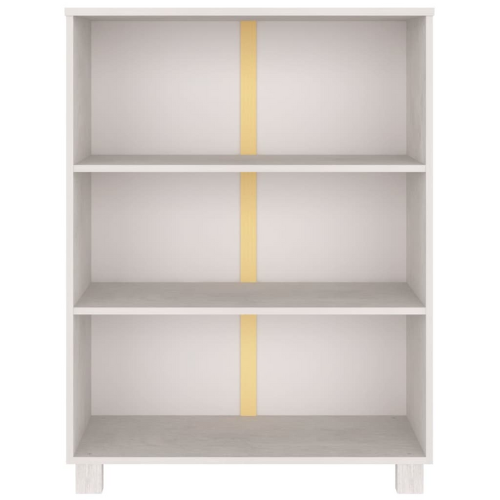 HAMAR Book Cabinet in White - 85x35x112 cm Solid Pine Wood Shelving Unit for Home - Premium  from Home Treasures - Just £74.99! Shop now at Home Treasures