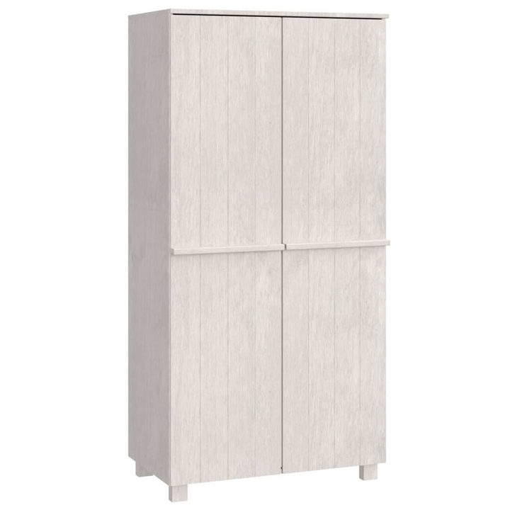 HAMAR Wardrobe - Elegant White Solid Pine Wood Storage, 89x50x180 cm - Premium  from Home Treasures - Just £261.99! Shop now at Home Treasures