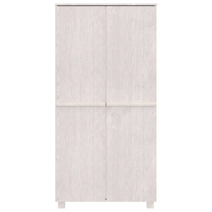 HAMAR Wardrobe - Elegant White Solid Pine Wood Storage, 89x50x180 cm - Premium  from Home Treasures - Just £261.99! Shop now at Home Treasures