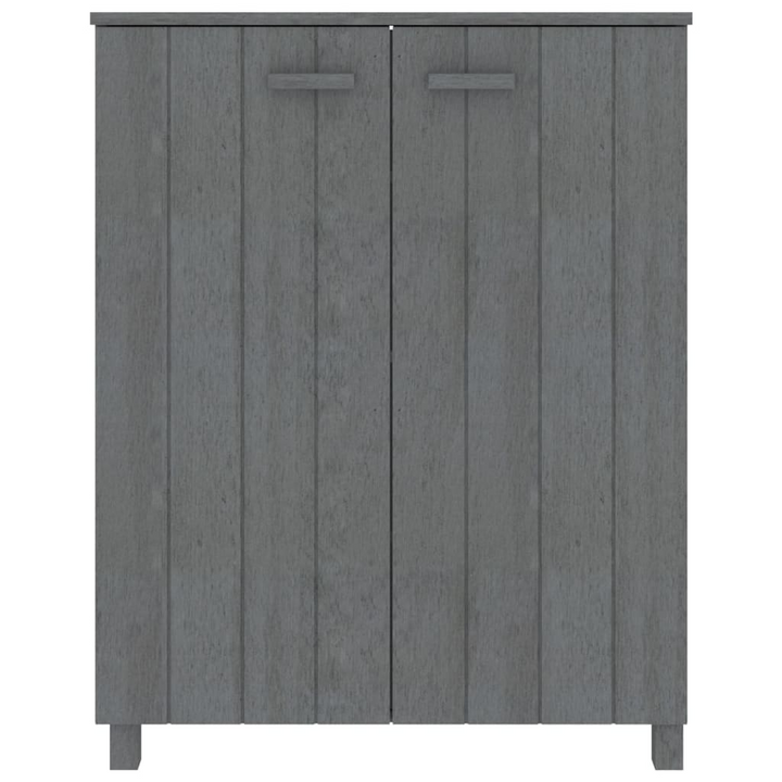 HAMAR Shoe Cabinet in Dark Grey - 85x40x108 cm Solid Pine Wood Storage with Shelves - Premium  from Home Treasures - Just £153.99! Shop now at Home Treasures