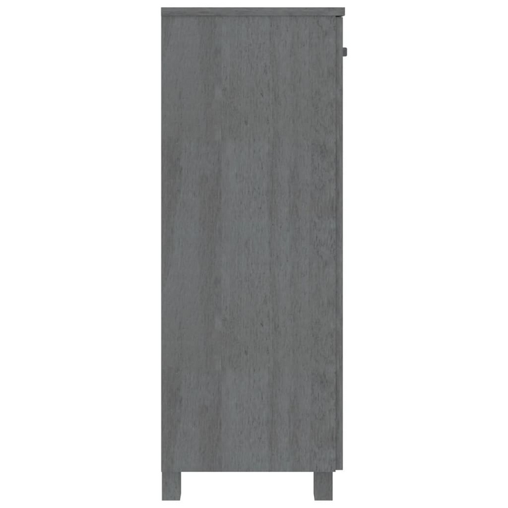 HAMAR Shoe Cabinet in Dark Grey - 85x40x108 cm Solid Pine Wood Storage with Shelves - Premium  from Home Treasures - Just £153.99! Shop now at Home Treasures