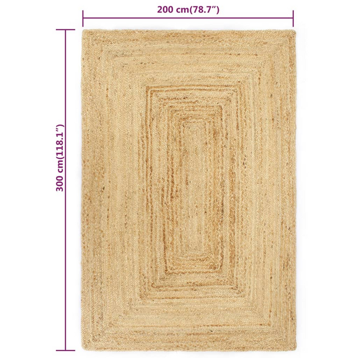 Handmade Rug Jute 200x300 cm - Natural & Durable - Premium  from Home Treasures - Just £199.99! Shop now at Home Treasures