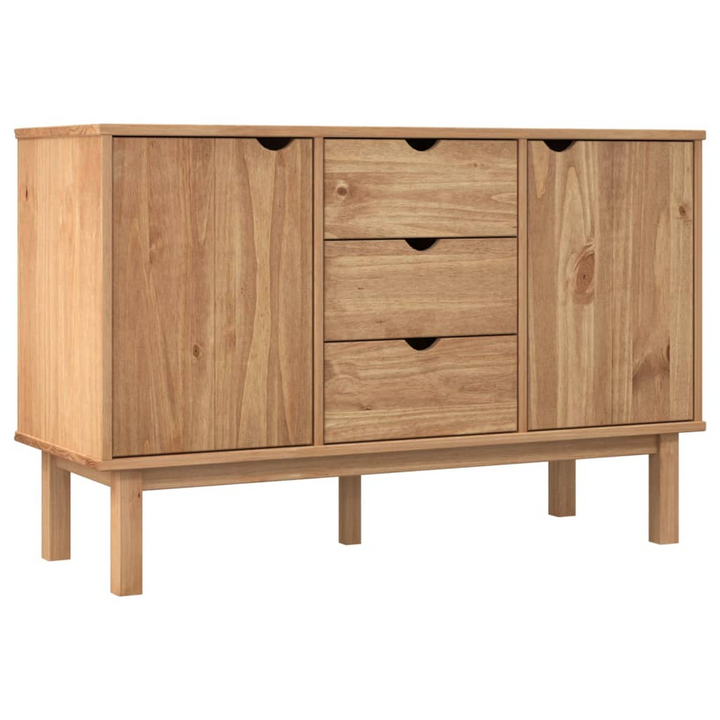 OTTA Sideboard 113.5x43x73 cm | Solid Pine Wood | 3 Drawers & 2 Compartments | Scandinavian Design - Premium  from Home Treasures - Just £185.99! Shop now at Home Treasures