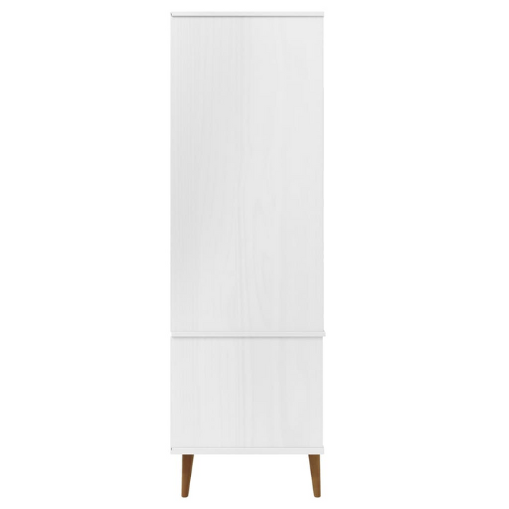 MOLDE White Wardrobe 90x55x175 cm | Solid Pine Wood Closet with Scandinavian Design - Premium  from Home Treasures - Just £330.99! Shop now at Home Treasures