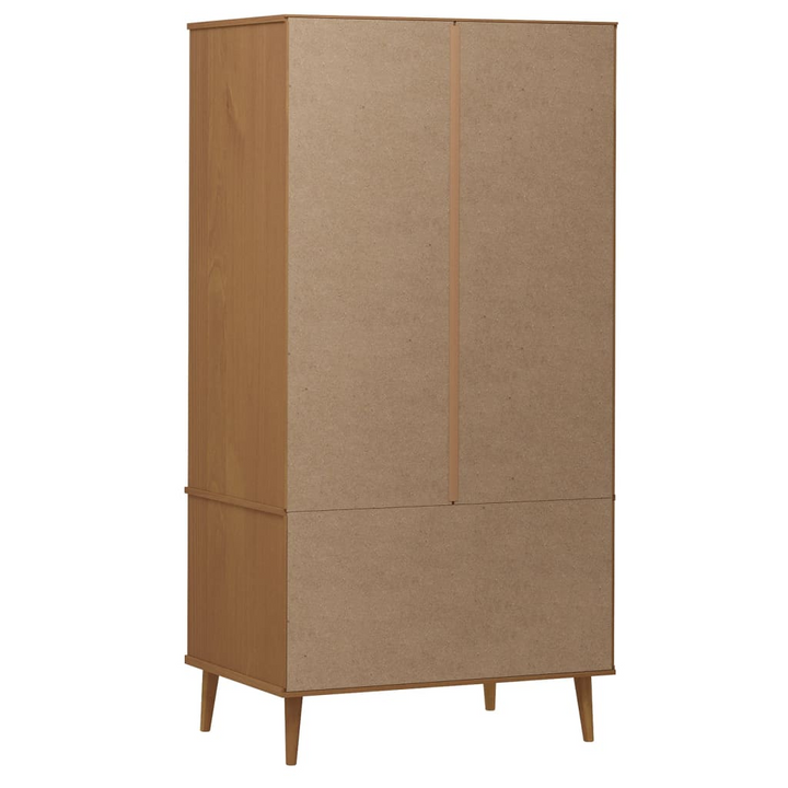 MOLDE Wardrobe - Solid Pine Wood, 90x55x175 cm - Scandinavian Design with Ample Storage Space - Premium  from Home Treasures - Just £325.99! Shop now at Home Treasures