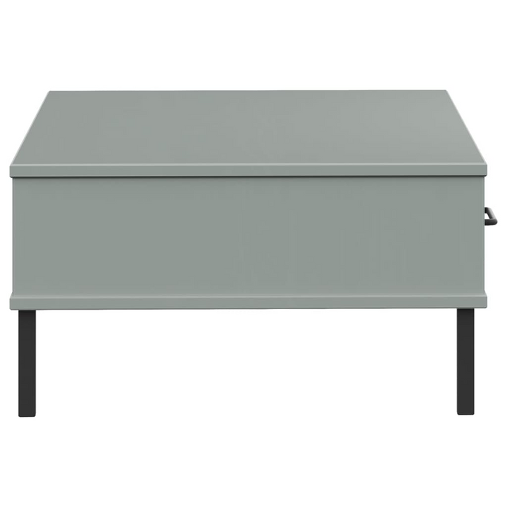 OSLO Grey Solid Wood Pine Coffee Table with Metal Legs - Stylish & Durable for Modern Living Rooms - Premium  from Home Treasures - Just £55.99! Shop now at Home Treasures