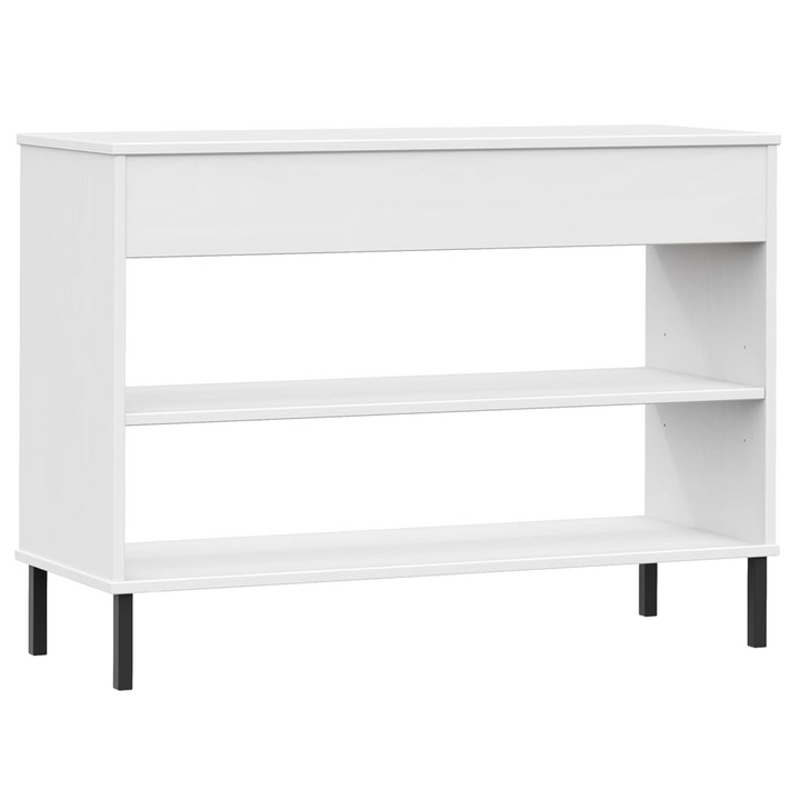 OSLO Console Cabinet - White Solid Pine Wood with Metal Legs | Modern Home Decor Storage Solution - Premium  from Home Treasures - Just £104.99! Shop now at Home Treasures