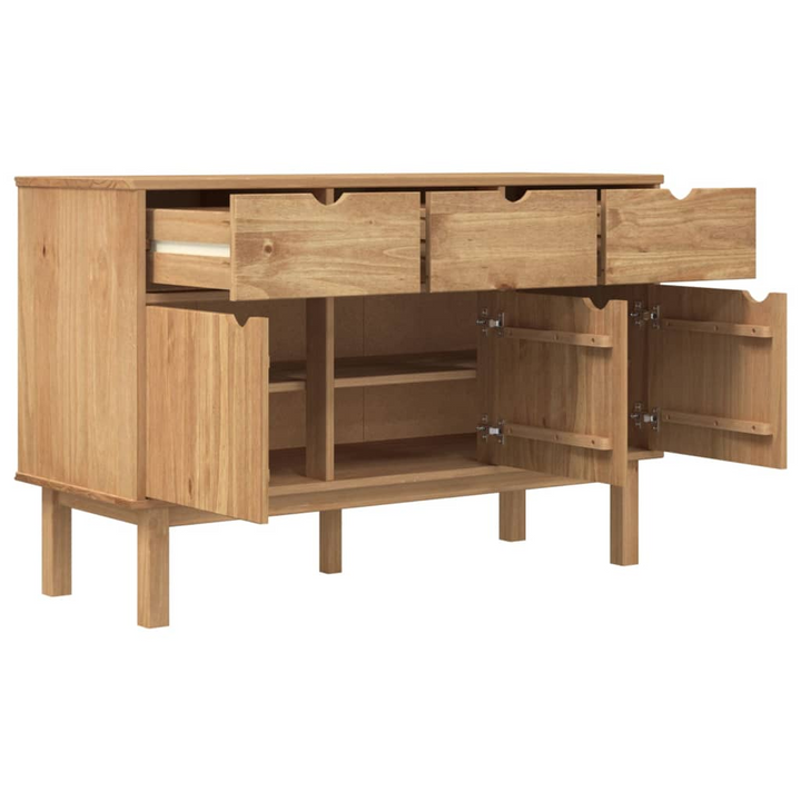 OTTA Scandinavian Sideboard - 114x43x73.5 cm - Solid Pine Wood - Ample Storage Space - Premium  from Home Treasures - Just £175.99! Shop now at Home Treasures