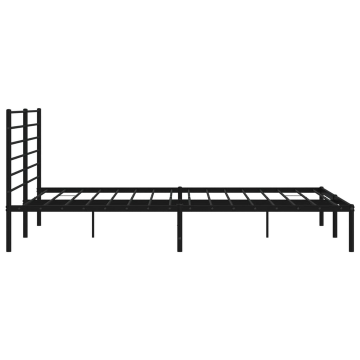 Metal Bed Frame with Headboard Black 180x200 cm Super King - Sturdy Construction, Sleek Design, Extra Storage Space - Premium  from Home Treasures - Just £118.99! Shop now at Home Treasures