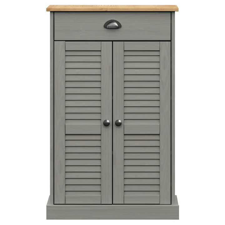 VIGO Shoe Cabinet in Grey - 60x35x96 cm Solid Pine Wood with Ample Storage - Premium  from Home Treasures - Just £138.99! Shop now at Home Treasures