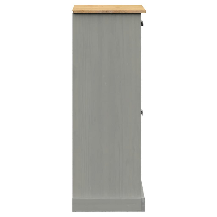 VIGO Shoe Cabinet in Grey - 60x35x96 cm Solid Pine Wood with Ample Storage - Premium  from Home Treasures - Just £138.99! Shop now at Home Treasures