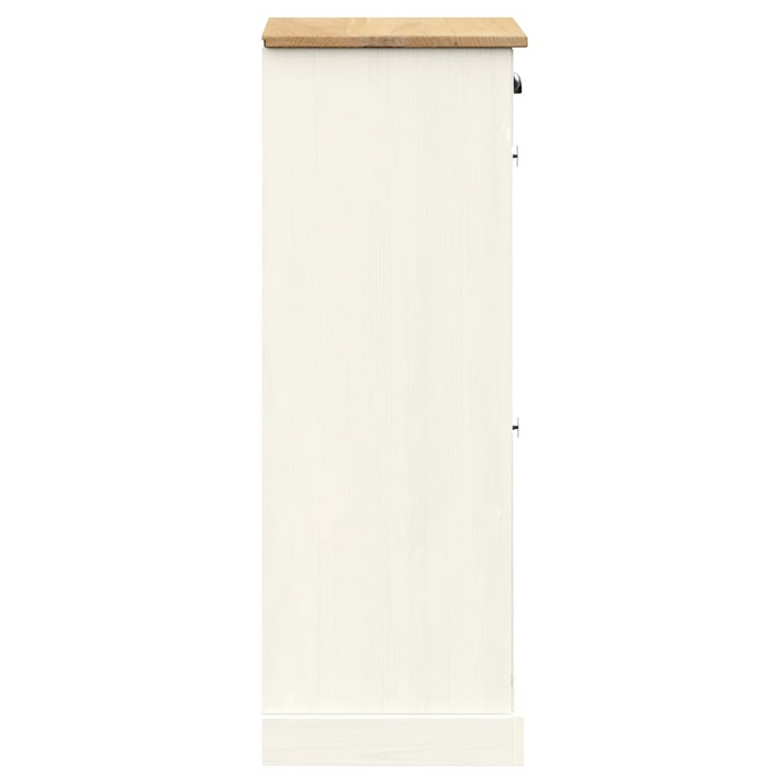 VIGO Shoe Cabinet 60x35x96 cm – White Solid Pine Wood, Ample Storage & Easy Maintenance - Premium  from Home Treasures - Just £136.99! Shop now at Home Treasures