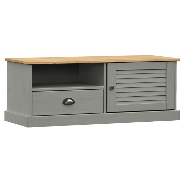 VIGO Grey TV Cabinet - Solid Pine Wood, 106x40x40 cm | Stylish & Durable Media Console w/ Ample Storage - Premium  from Home Treasures - Just £80.99! Shop now at Home Treasures