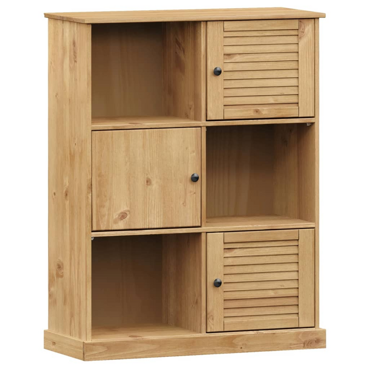 VIGO Solid Wood Pine Bookcase 90x35x114.5 cm - Rustic Charm with Ample Storage | Premium Quality, Durable Furniture - Premium  from Home Treasures - Just £227.99! Shop now at Home Treasures