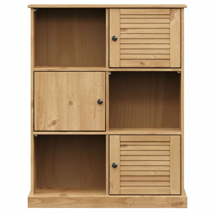 VIGO Solid Wood Pine Bookcase 90x35x114.5 cm - Rustic Charm with Ample Storage | Premium Quality, Durable Furniture - Premium  from Home Treasures - Just £227.99! Shop now at Home Treasures