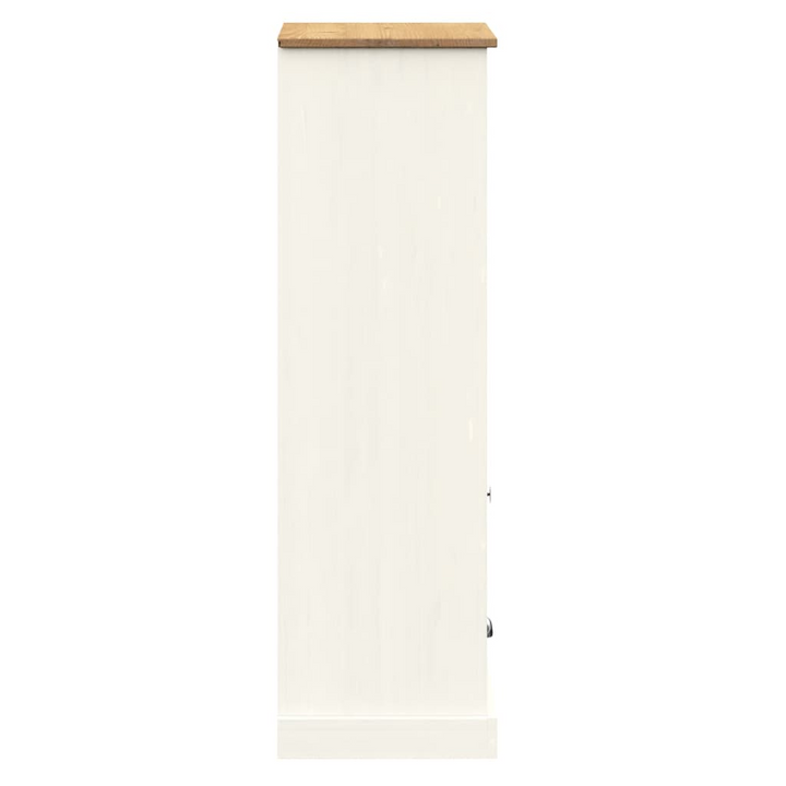 VIGO White Solid Pine Wood Bookcase - 60x35x114.5 cm | Rustic Charm, Ample Storage - Premium  from Home Treasures - Just £169.99! Shop now at Home Treasures