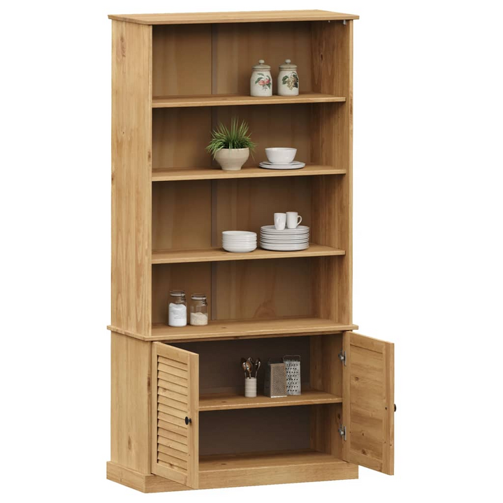 VIGO Solid Wood Pine Bookcase - Rustic Charm for Your Home Interior - Premium  from Home Treasures - Just £288.99! Shop now at Home Treasures