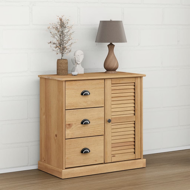 VIGO Solid Wood Pine Sideboard with Drawers - 78x40x75 cm - Stylish & Functional Storage Solution - Premium  from Home Treasures - Just £203.99! Shop now at Home Treasures