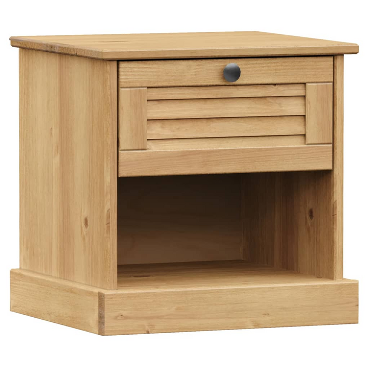 VIGO Bedside Cabinet - Solid Pine Wood with Honey Wax Finish - Stylish & Durable Nightstand, 42x35x42 cm - Premium  from Home Treasures - Just £56.99! Shop now at Home Treasures