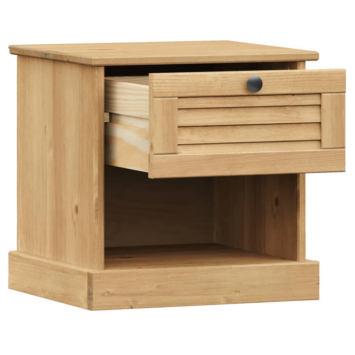 VIGO Bedside Cabinet - Solid Pine Wood with Honey Wax Finish - Stylish & Durable Nightstand, 42x35x42 cm - Premium  from Home Treasures - Just £56.99! Shop now at Home Treasures