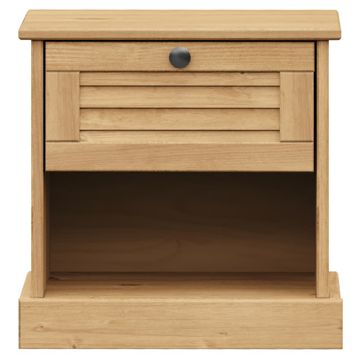 VIGO Bedside Cabinet - Solid Pine Wood with Honey Wax Finish - Stylish & Durable Nightstand, 42x35x42 cm - Premium  from Home Treasures - Just £56.99! Shop now at Home Treasures