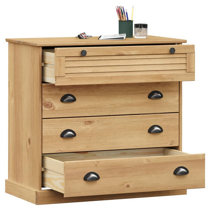 VIGO Chest of Drawers - Solid Pine Wood, Spacious Storage, 80x40x76 cm - Rustic Elegance for Your Home - Premium  from Home Treasures - Just £161.99! Shop now at Home Treasures