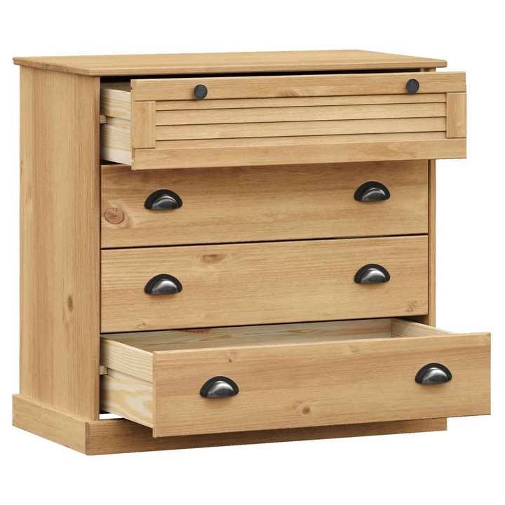 VIGO Chest of Drawers - Solid Pine Wood, Spacious Storage, 80x40x76 cm - Rustic Elegance for Your Home - Premium  from Home Treasures - Just £161.99! Shop now at Home Treasures