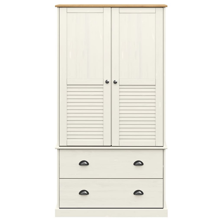 VIGO Solid Pine Wardrobe in White - 90x55x176 cm | Elegant & Spacious Storage Solution - Premium  from Home Treasures - Just £421.99! Shop now at Home Treasures