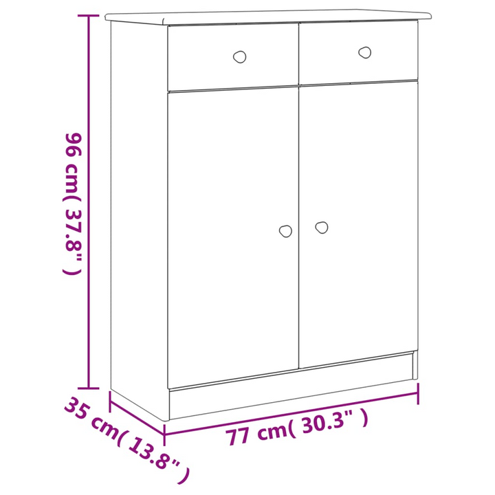 ALTA Solid Wood Pine Shoe Cabinet 77x35x96 cm – Stylish & Sturdy Shoe Storage Solution - Premium  from Home Treasures - Just £137.99! Shop now at Home Treasures