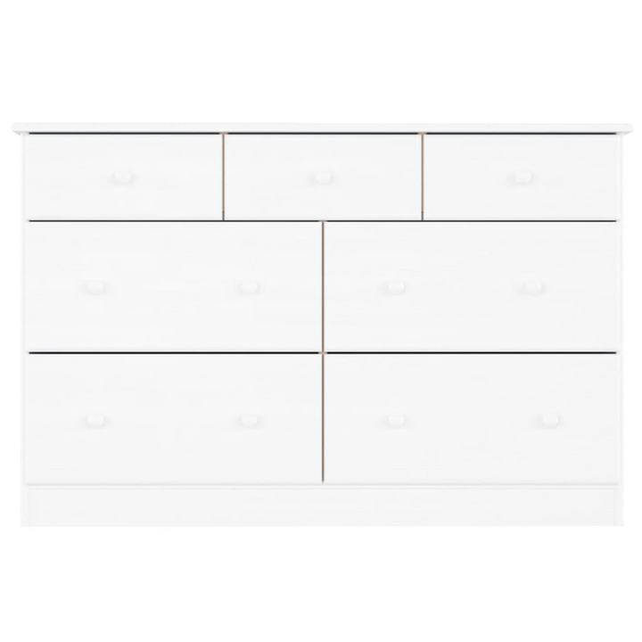 ALTA Chest of Drawers in White 112x35x73 cm - Solid Pine Wood, Durable & Stylish Storage Solution - Premium  from Home Treasures - Just £254.99! Shop now at Home Treasures